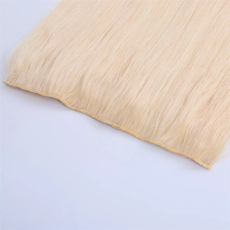 Blonde Halo Silky Straight Clip In Invisible Hair One Piece 100% Remy Halo Hair Extensions